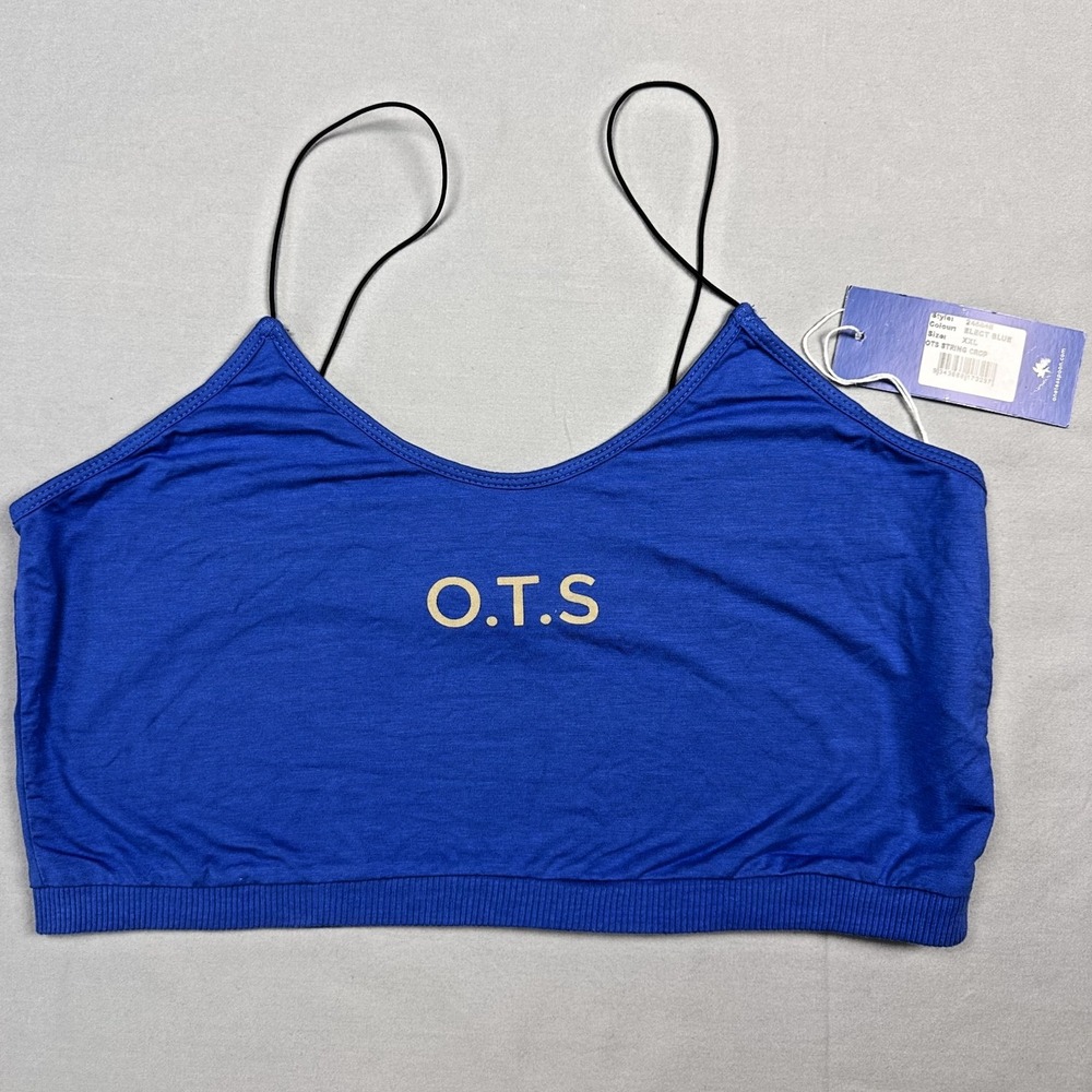OneTeaspoon Sport OTS String Crop Top Women's 2XL Blue Bralette Cami‎ Tank New